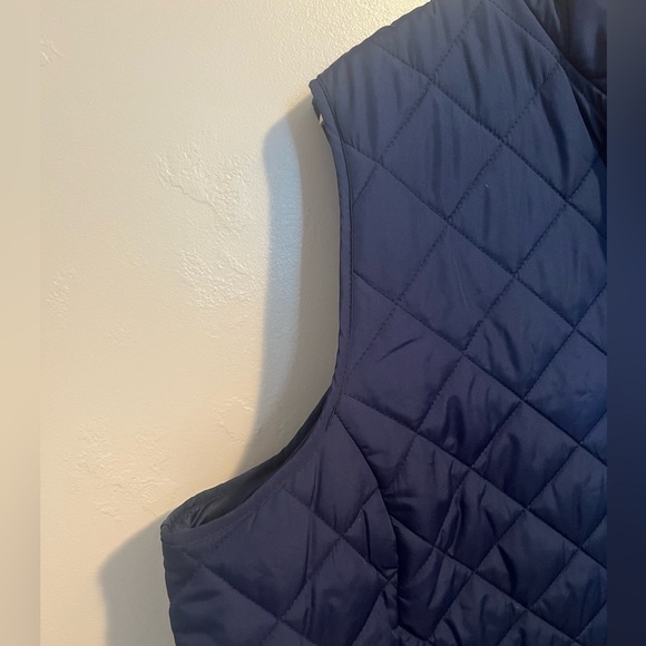 Lands' End Women's FeatherFree Insulated Vest in Navy Plus Size 2X Cabincore - Picture 3 of 9